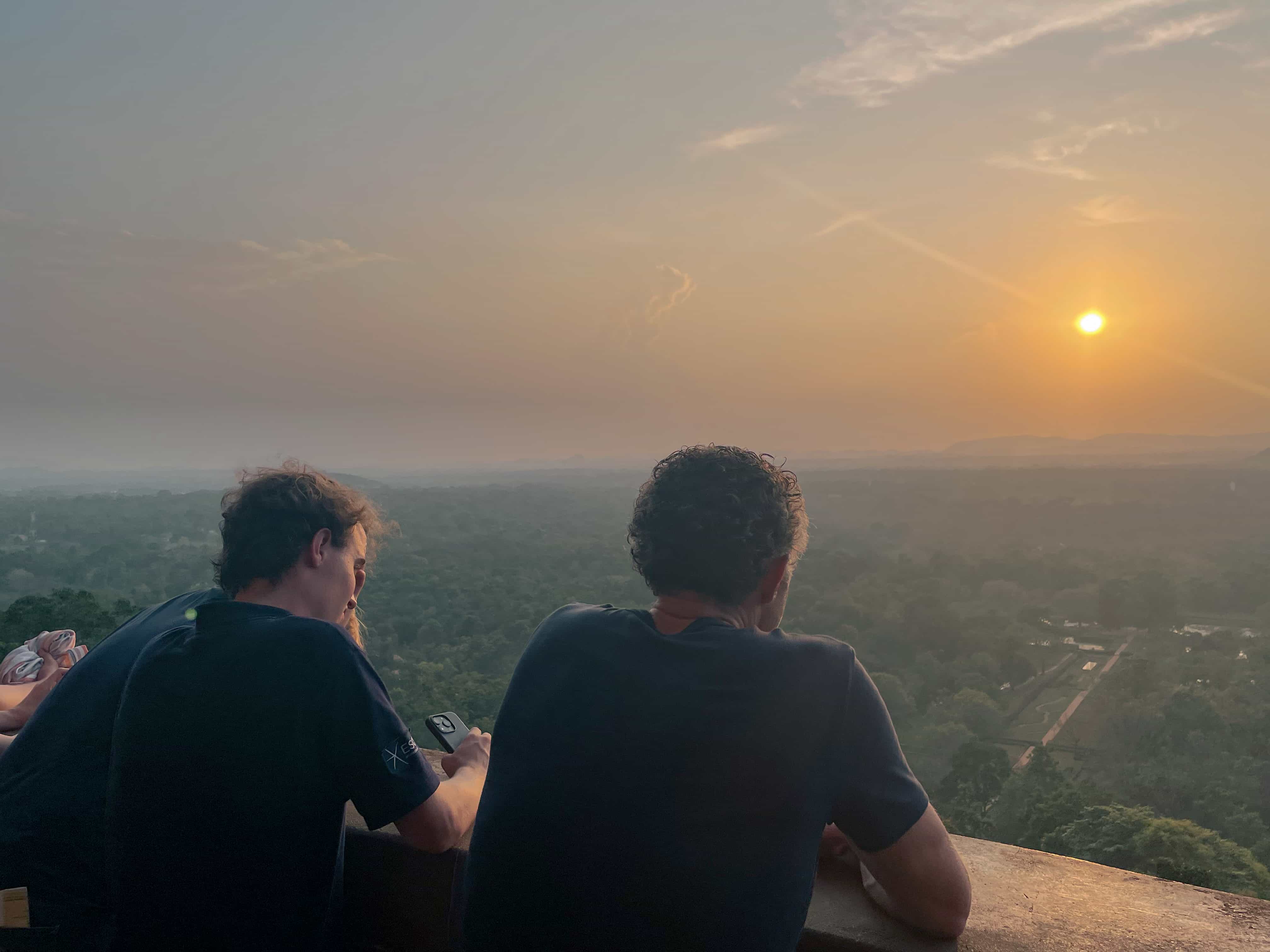 Sunset over Sigiriya Rock